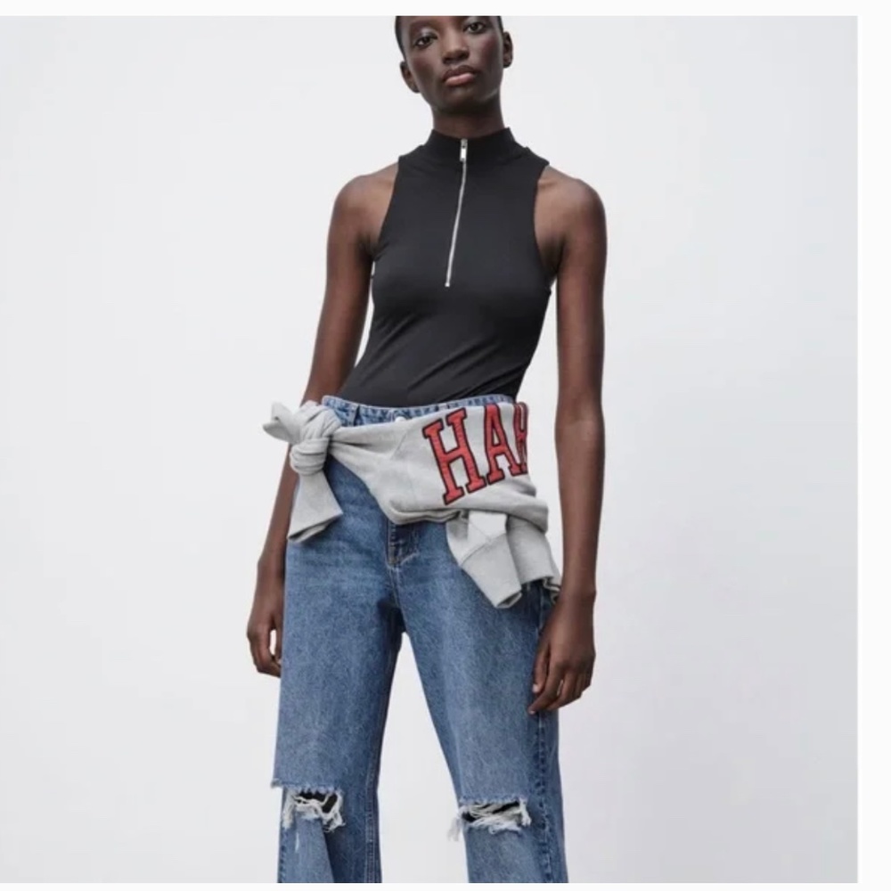 ✨NWOT Zara Zip Bodysuit Sz S✨